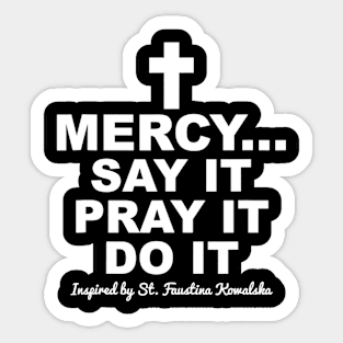 St Faustina Kowalska Great Love Catholic Quote Divine Mercy Sticker